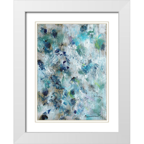First Frost White Modern Wood Framed Art Print with Double Matting by Carroccio, Lisa