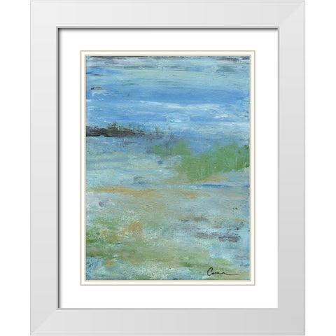 On the Shore White Modern Wood Framed Art Print with Double Matting by Carroccio, Lisa