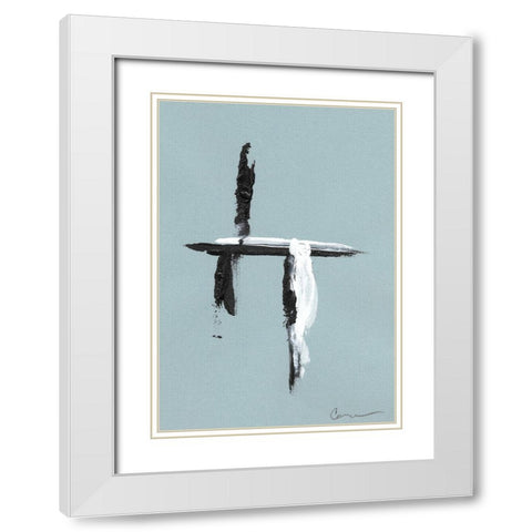 Swordplay II White Modern Wood Framed Art Print with Double Matting by Carroccio, Lisa