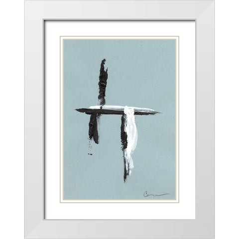 Swordplay II White Modern Wood Framed Art Print with Double Matting by Carroccio, Lisa