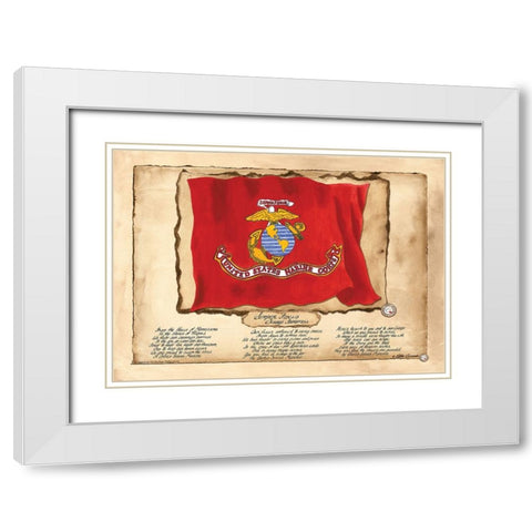 Marines Faithfull White Modern Wood Framed Art Print with Double Matting by Alexander, Natalie
