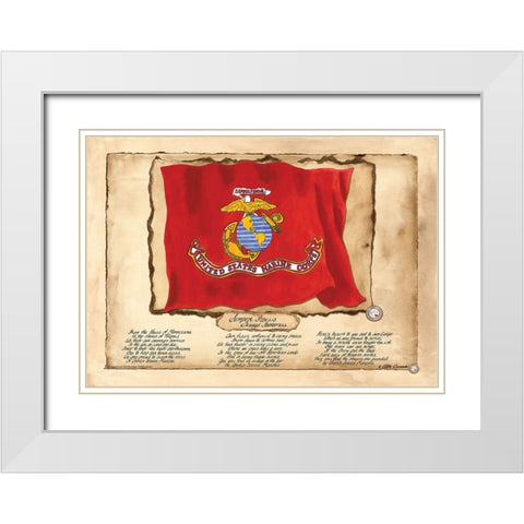 Marines Faithfull White Modern Wood Framed Art Print with Double Matting by Alexander, Natalie