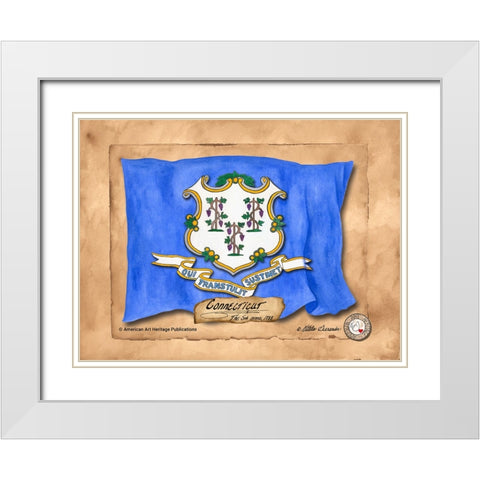 Connecticut-Solo with background  White Modern Wood Framed Art Print with Double Matting by Alexander, Natalie