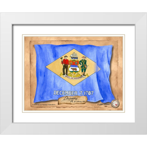 Delaware-Solo with background White Modern Wood Framed Art Print with Double Matting by Alexander, Natalie