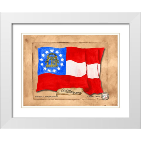 Georgia-Solo with background White Modern Wood Framed Art Print with Double Matting by Alexander, Natalie