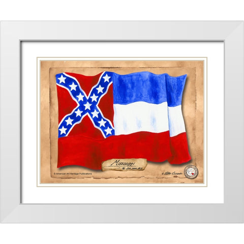 Mississippi-Solo with background White Modern Wood Framed Art Print with Double Matting by Alexander, Natalie
