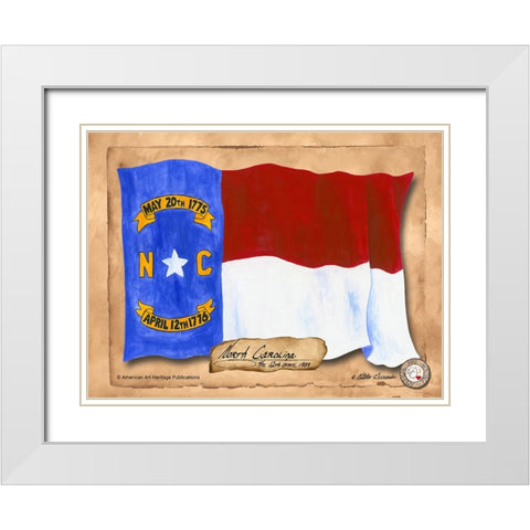North Carolina-Solo with background White Modern Wood Framed Art Print with Double Matting by Alexander, Natalie