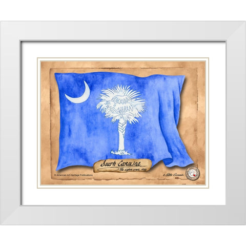 South Carolina-Solo with background White Modern Wood Framed Art Print with Double Matting by Alexander, Natalie