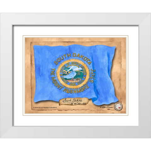 South Dakota-Solo with background White Modern Wood Framed Art Print with Double Matting by Alexander, Natalie