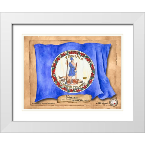 Virginia-Solo with background White Modern Wood Framed Art Print with Double Matting by Alexander, Natalie