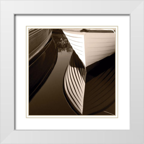 Hull Reflection  White Modern Wood Framed Art Print with Double Matting by Brown, Bob