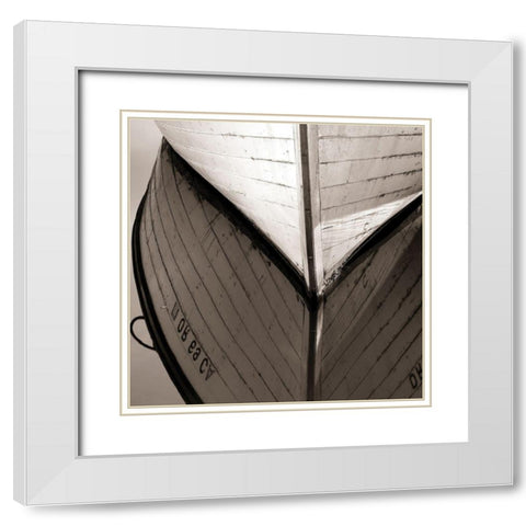 Hull Reflection II White Modern Wood Framed Art Print with Double Matting by Brown, Bob