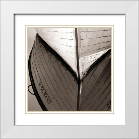 Hull Reflection II White Modern Wood Framed Art Print with Double Matting by Brown, Bob