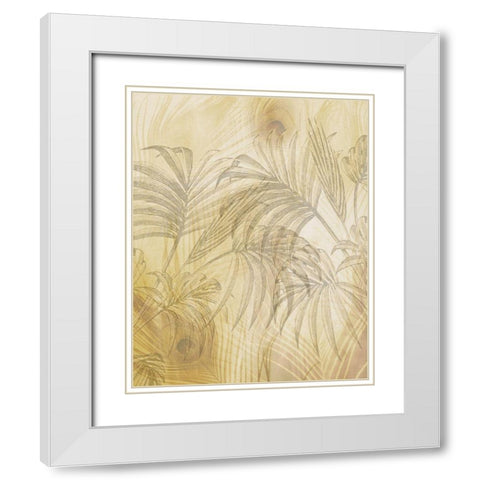 Feather Background White Modern Wood Framed Art Print with Double Matting by Anonymous