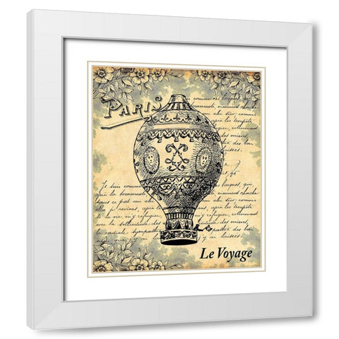 Le Voyage White Modern Wood Framed Art Print with Double Matting by Lynea