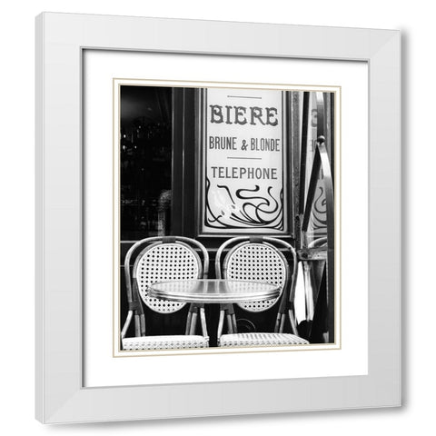 Biere Brune et Blonde White Modern Wood Framed Art Print with Double Matting by Anonymous