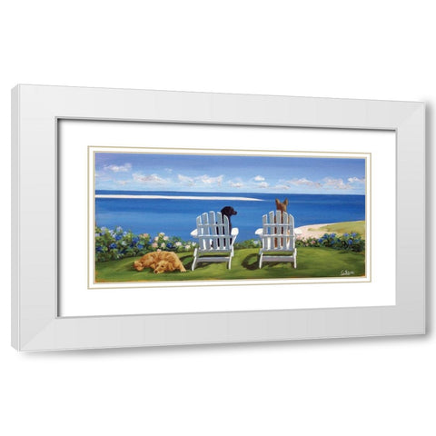 Chatham Tail White Modern Wood Framed Art Print with Double Matting by Saxe, Carol