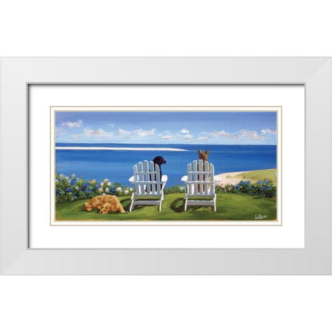 Chatham Tail White Modern Wood Framed Art Print with Double Matting by Saxe, Carol