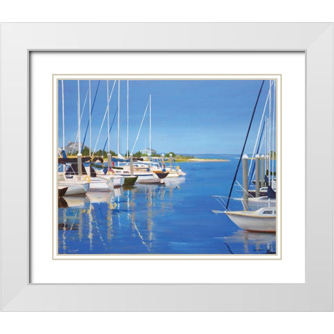 Marina Mill Creek White Modern Wood Framed Art Print with Double Matting by Saxe, Carol