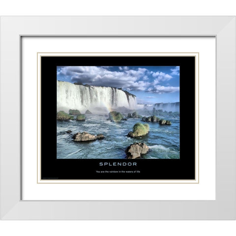 Splendor White Modern Wood Framed Art Print with Double Matting by Anonymous