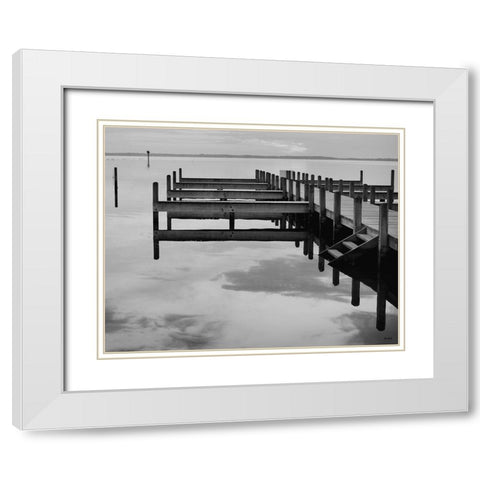 Stairway to Heaven White Modern Wood Framed Art Print with Double Matting by Turek, Eve