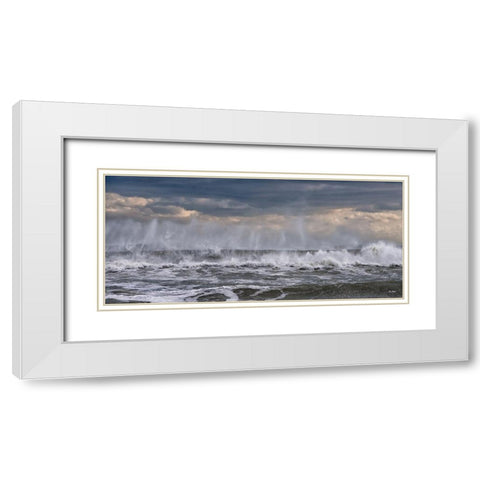 Wave Ballet White Modern Wood Framed Art Print with Double Matting by Turek, Eve