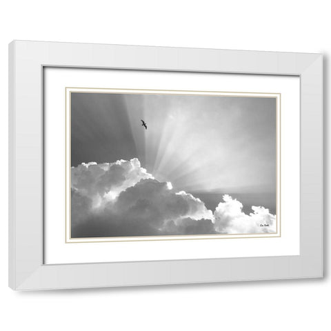 Heavenly White Modern Wood Framed Art Print with Double Matting by Turek, Eve