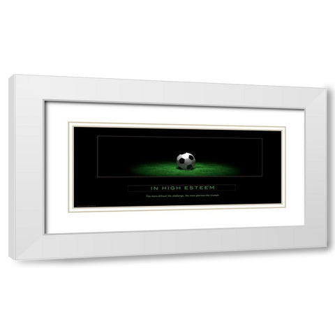 In High Esteem White Modern Wood Framed Art Print with Double Matting by Anonymous