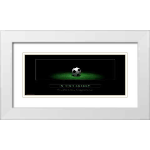 In High Esteem White Modern Wood Framed Art Print with Double Matting by Anonymous