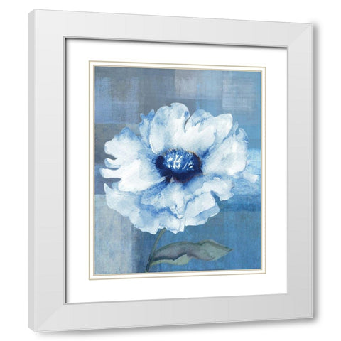 Spring Flower Abstract White Modern Wood Framed Art Print with Double Matting by Anonymous