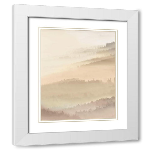 Fog Valley I. White Modern Wood Framed Art Print with Double Matting by Herzog