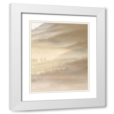 Fog Valley Il. White Modern Wood Framed Art Print with Double Matting by Herzog
