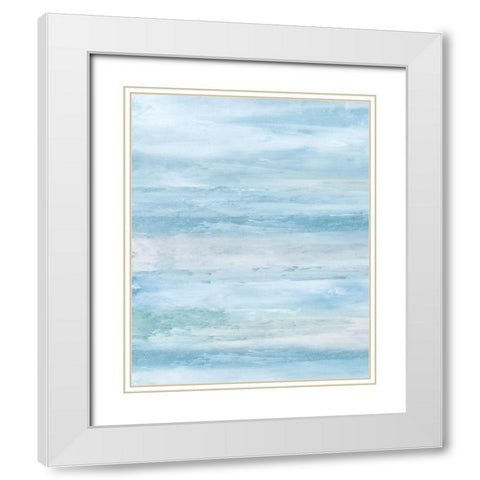 Blue Clouds I. White Modern Wood Framed Art Print with Double Matting by Tice, C.