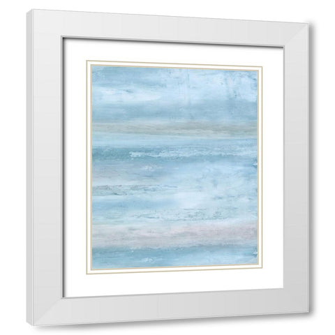 Blue Clouds Il. White Modern Wood Framed Art Print with Double Matting by Tice, C.