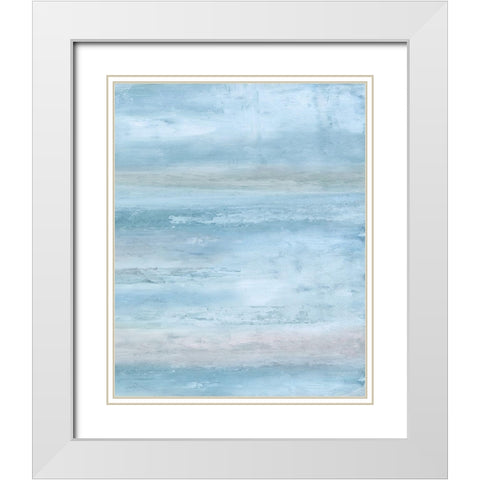 Blue Clouds Il. White Modern Wood Framed Art Print with Double Matting by Tice, C.