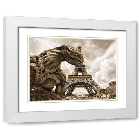 An Alien in Paris White Modern Wood Framed Art Print with Double Matting by Bucklin