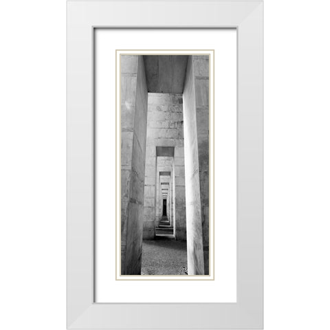 Infinity White Modern Wood Framed Art Print with Double Matting by Graciet, Stephane
