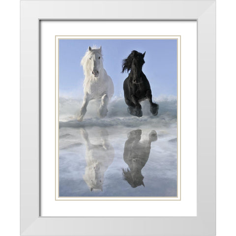Salt and Pepper White Modern Wood Framed Art Print with Double Matting by Makarova, V.
