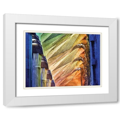 Colors of the Sagrada Familia White Modern Wood Framed Art Print with Double Matting by Pearlman, Steve