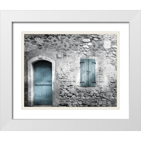Vintage Facade  White Modern Wood Framed Art Print with Double Matting by Valentina