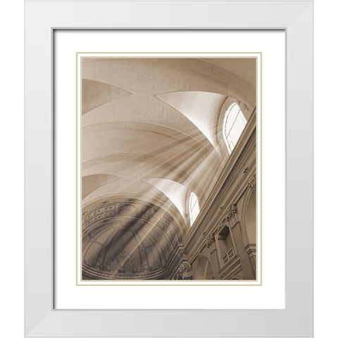 Sunbeamed Cathedral White Modern Wood Framed Art Print with Double Matting by Anonymous
