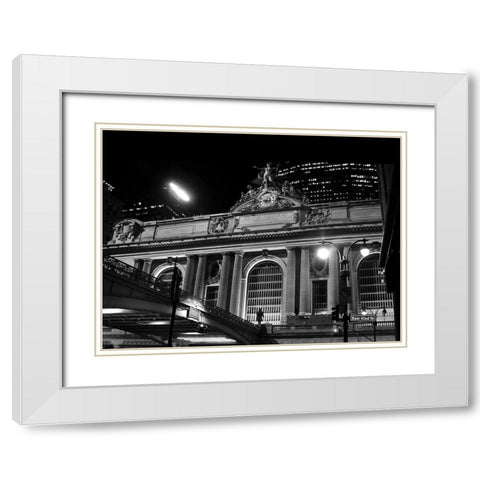 Grand Central Station at Night White Modern Wood Framed Art Print with Double Matting by Maier, Phil