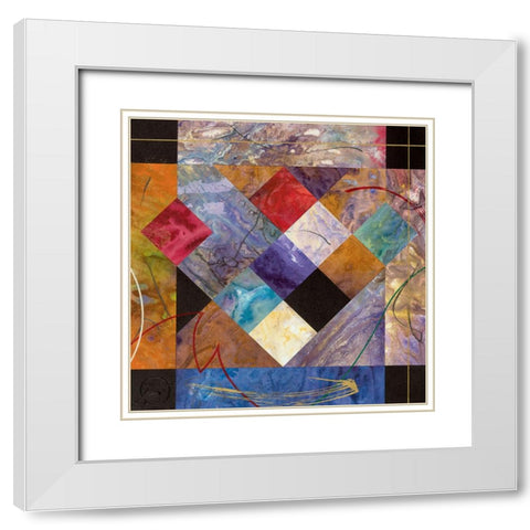 Geometry IV White Modern Wood Framed Art Print with Double Matting by Unknown