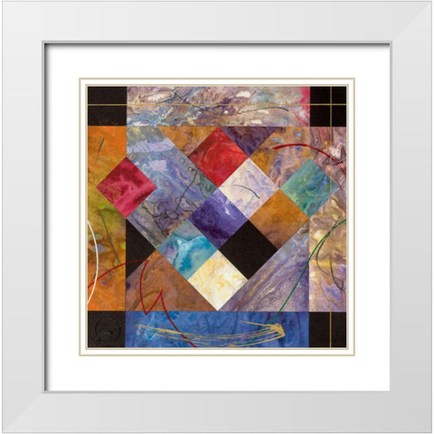 Geometry IV White Modern Wood Framed Art Print with Double Matting by Unknown