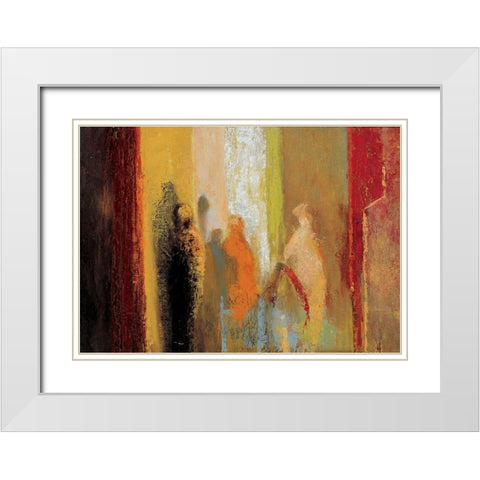 Stalagtites White Modern Wood Framed Art Print with Double Matting by Unknown