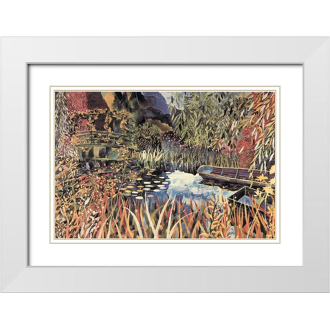 Magic Pond I White Modern Wood Framed Art Print with Double Matting by Unknown