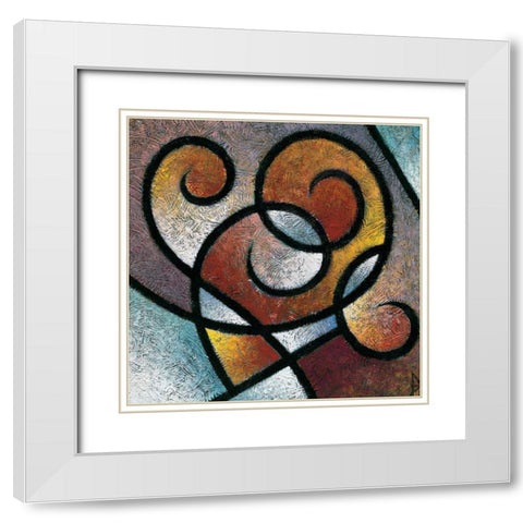 Pathways I White Modern Wood Framed Art Print with Double Matting by Unknown