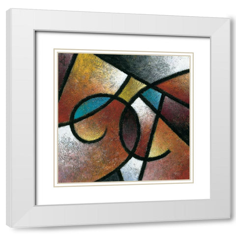 Pathways II White Modern Wood Framed Art Print with Double Matting by Unknown