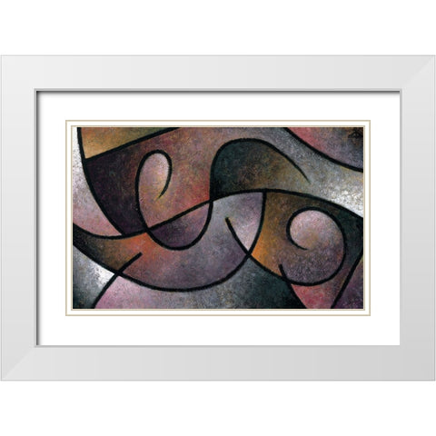 Pathways III White Modern Wood Framed Art Print with Double Matting by Unknown