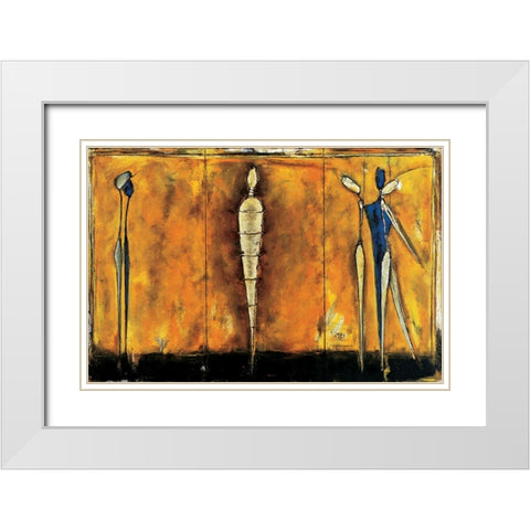 Orange Mummy White Modern Wood Framed Art Print with Double Matting by Unknown